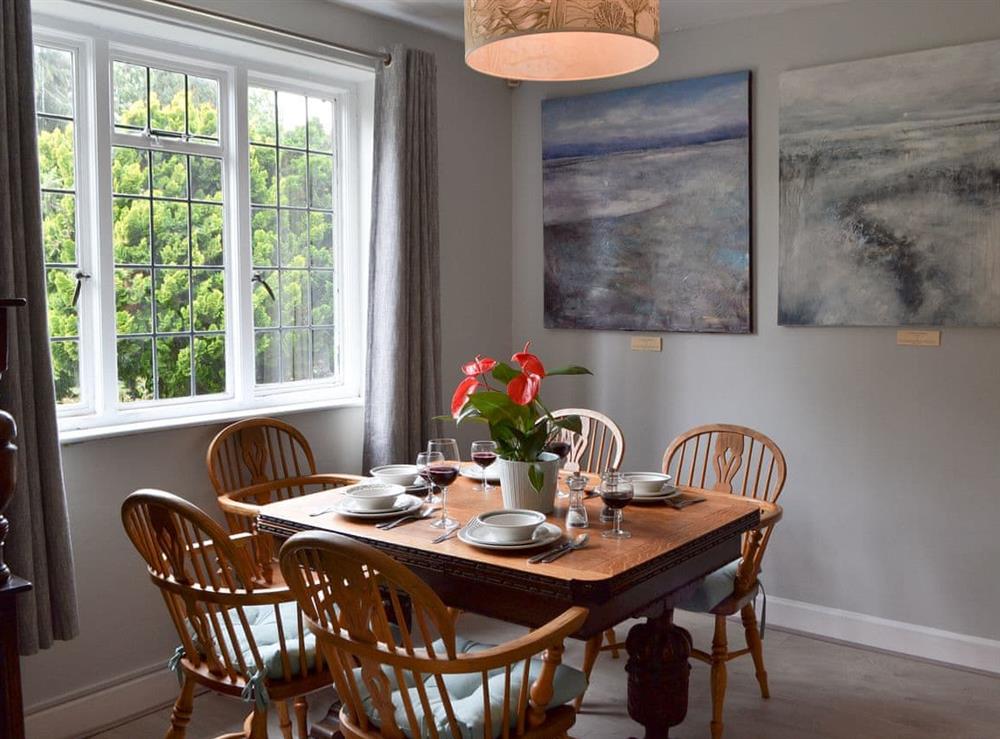 Dining area at Lime Cross Cottage in Herstmonceux, near Hailsham, East Sussex