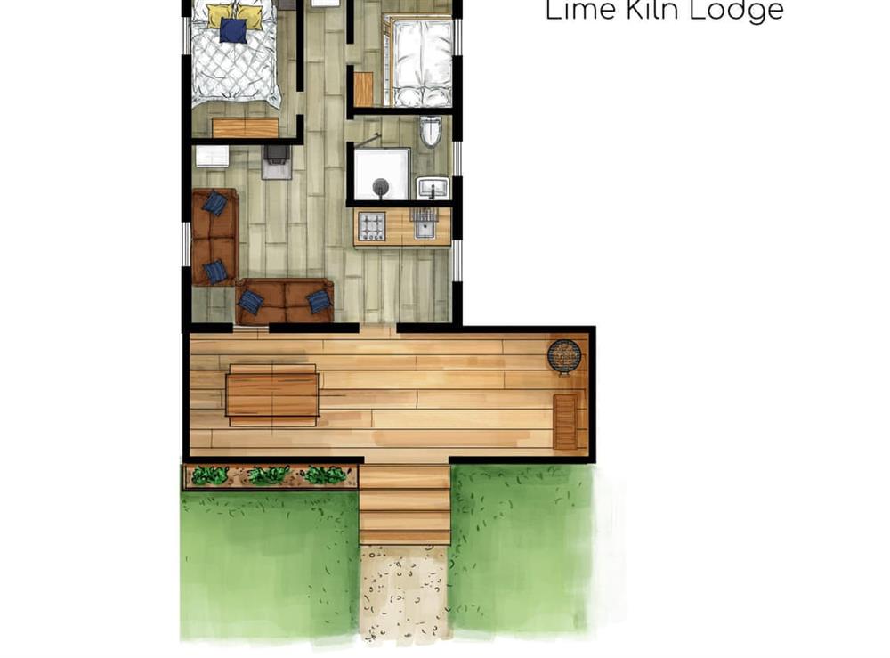 Floor plan at Lime Kiln Lodge in Castle Cary, Somerset