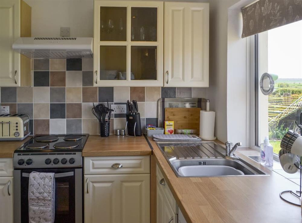 Kitchen area at Lime Wood Lodge in Apley, near Market Rasen, Lincolnshire