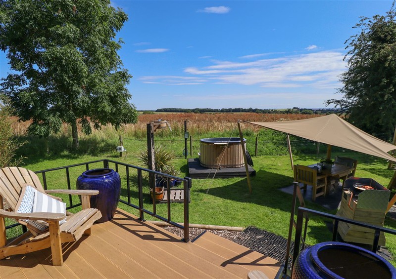 The patio at Limetree Luxury Glamping Portland, Nottingham
