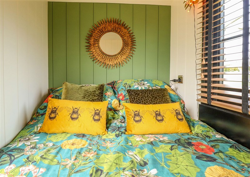 This is the bedroom at Limetree Luxury Glamping Portland, Nottingham