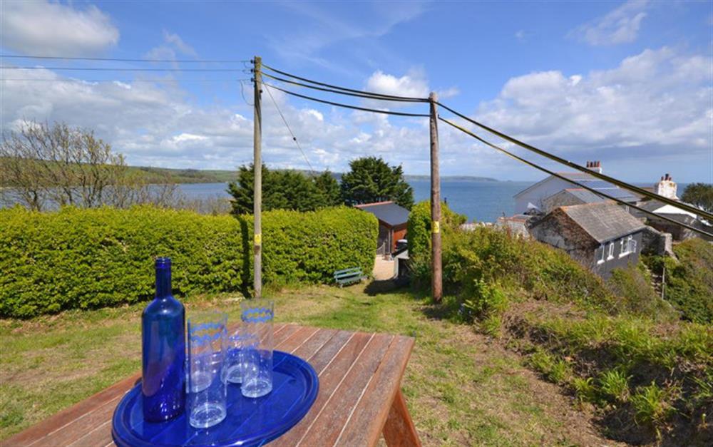 The private garden area with views of Start Bay. at Limpet in Torcross