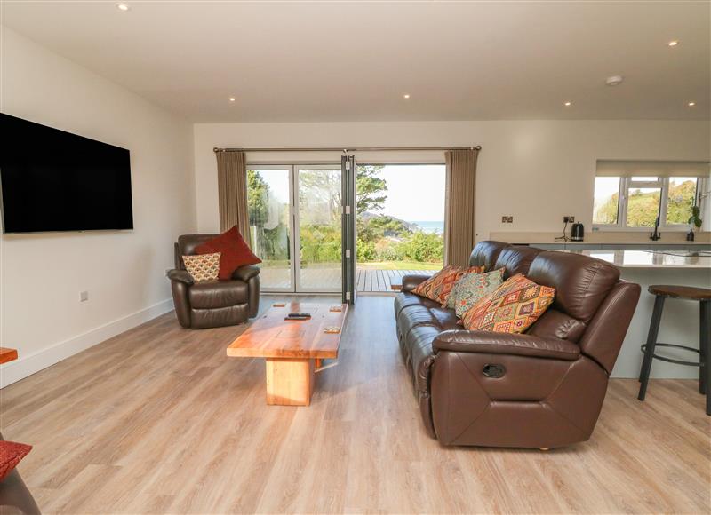 The living area at Linden View, Combe Martin