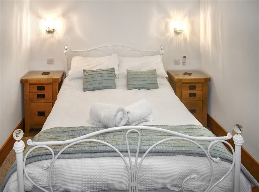 Double bedroom at Linhay Cottage in Lyme Regis, Devon