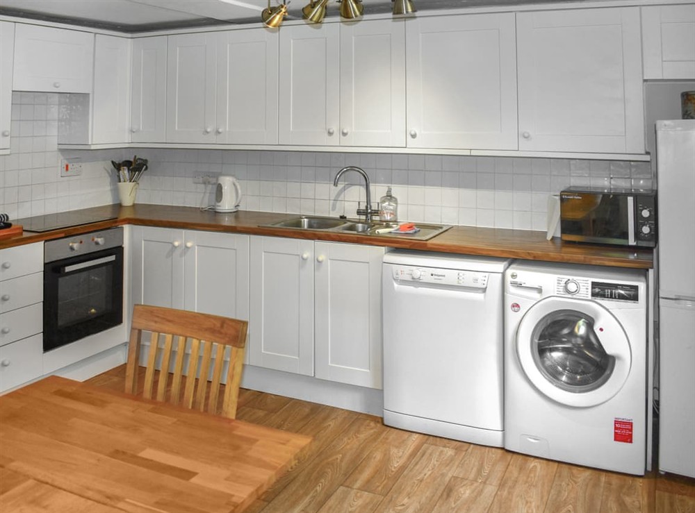 Kitchen area at Linhay in Sidmouth, Devon
