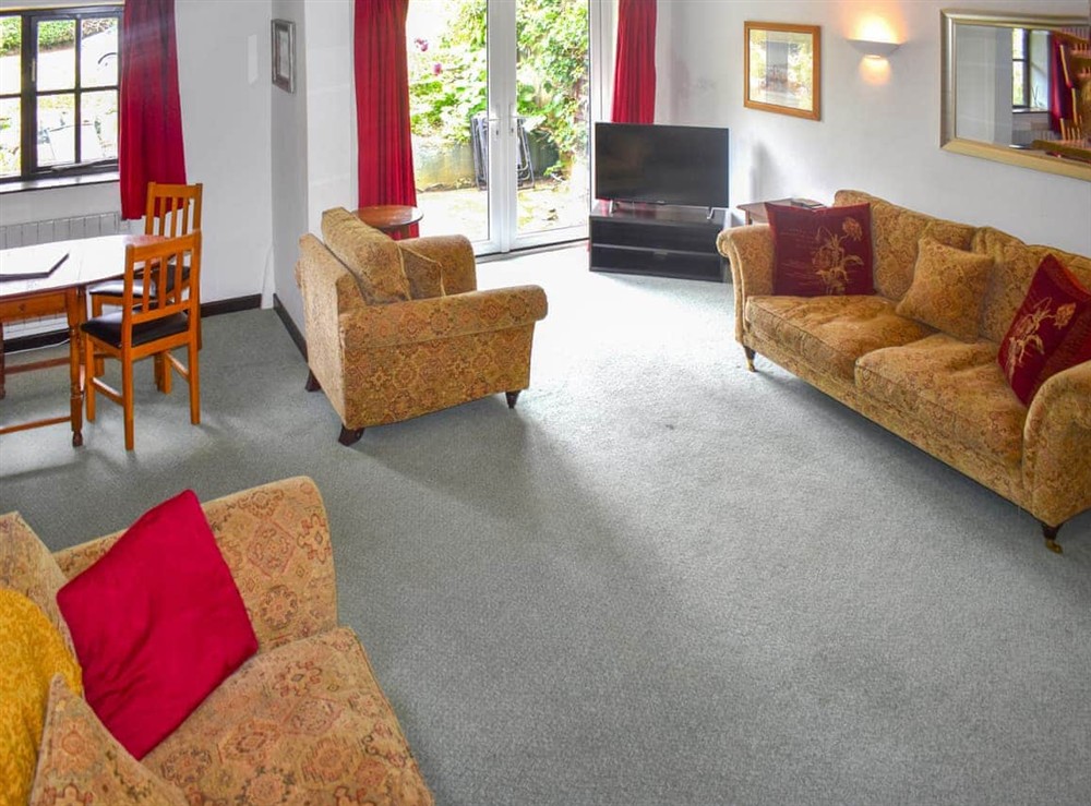 Open plan living space at Linhay in Sidmouth, Devon