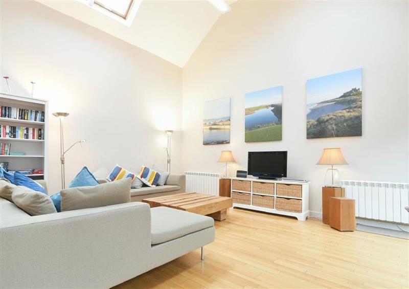Enjoy the living room at Links Barn, Seahouses