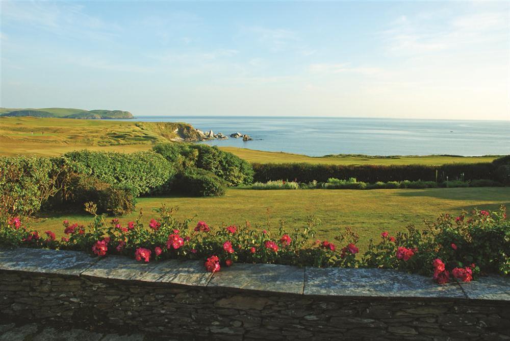 Views from the terrace and garden of Bigbury Bay at Links Cottage in Thurlestone, Kingsbridge