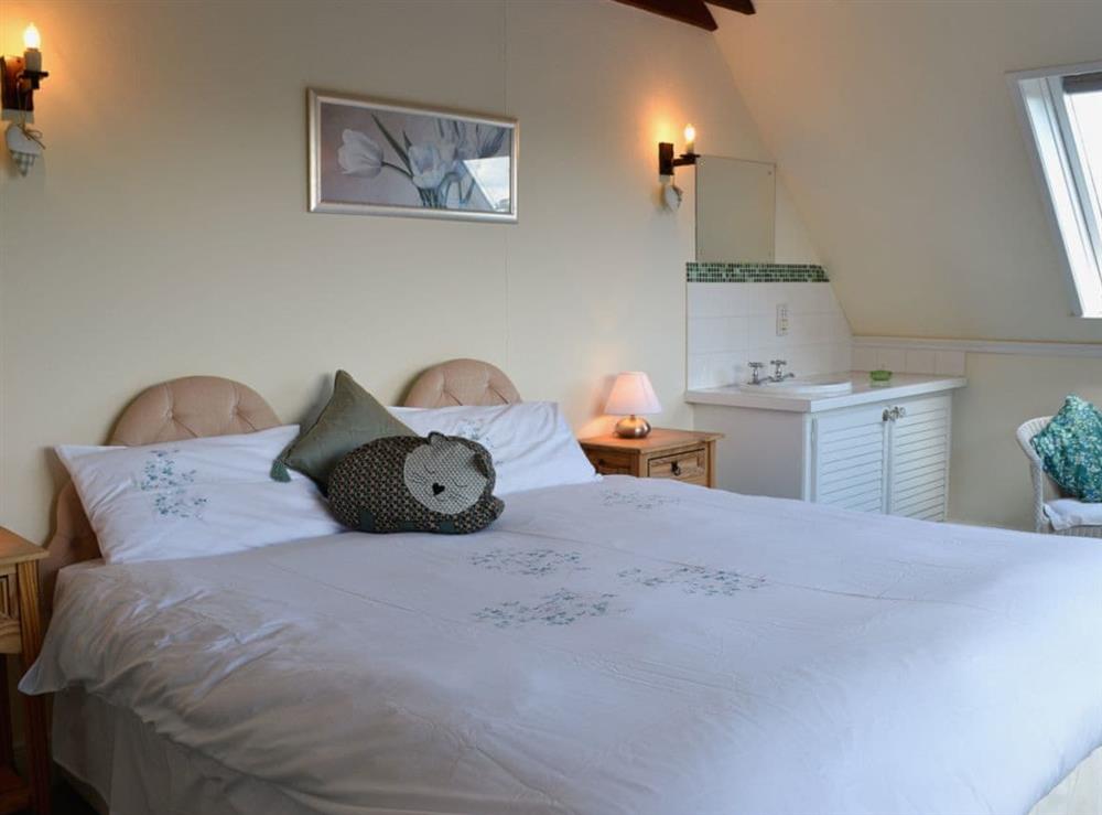 Double bedroom at Linnets in Fitzhead, nr Wivelscombe, Somerset
