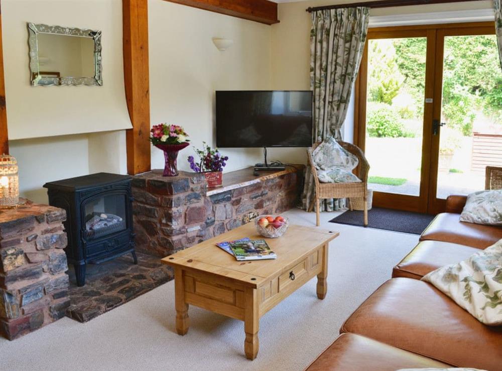 Living room at Linnets in Fitzhead, nr Wivelscombe, Somerset
