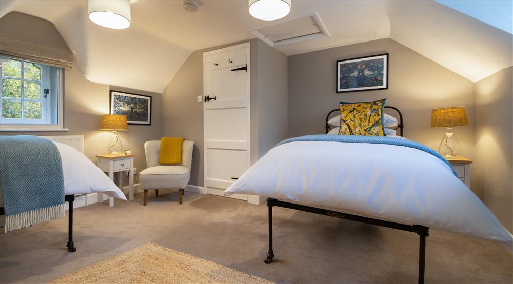 The twin bedroom at Lion Lodge in Wotton-under-edge, Gloucestershire