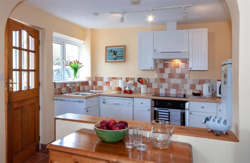 This is the kitchen at Lion Rock Cottage in Haverfordwest, Pembrokeshire, Dyfed