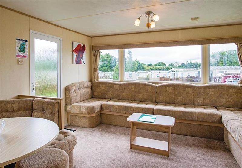 The living room in a Typical Silver 2 at Liskey Hill Holiday Park in Perranporth, North Cornwall