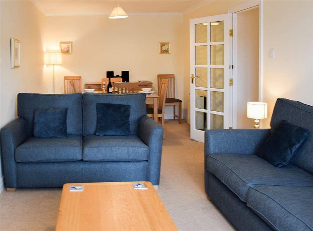 Living area at Lismore House Apartment in Oban, Argyll