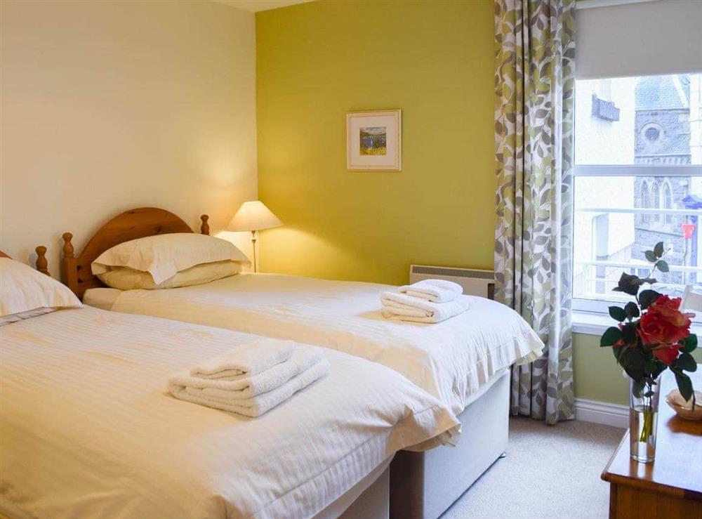 Twin bedroom at Lismore House Apartment in Oban, Argyll