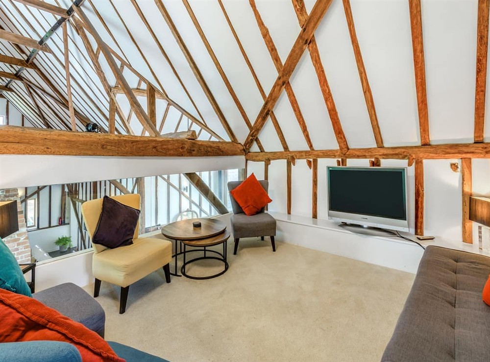 Living area at Liston Hall Barn in Gosfield, Essex
