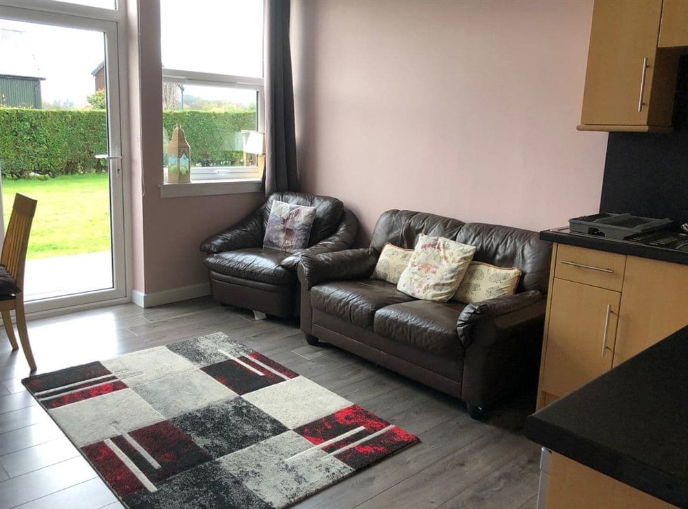 Open plan living space at Literature in Dalavich, Argyll