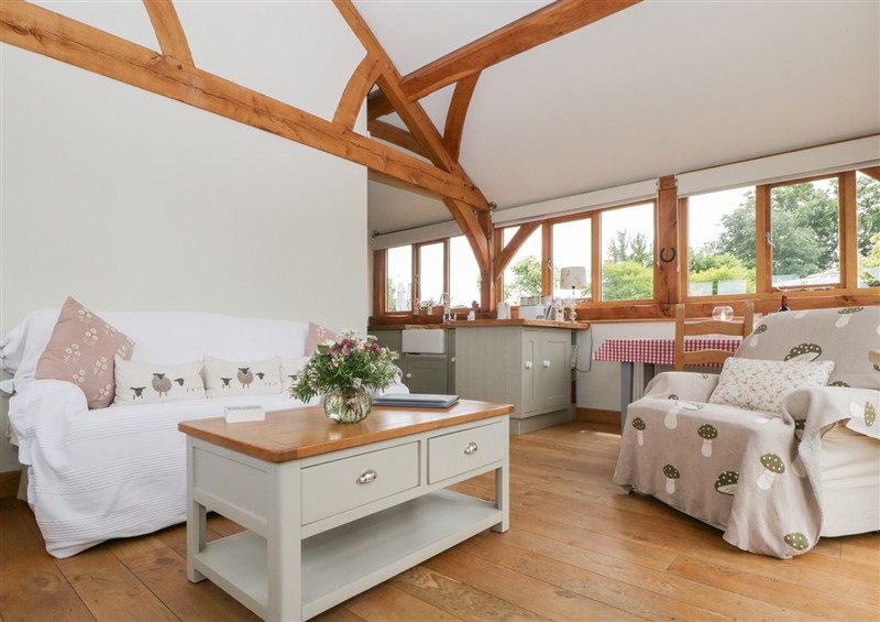 The living area at Little Acorn Cottage, Munsley near Ledbury