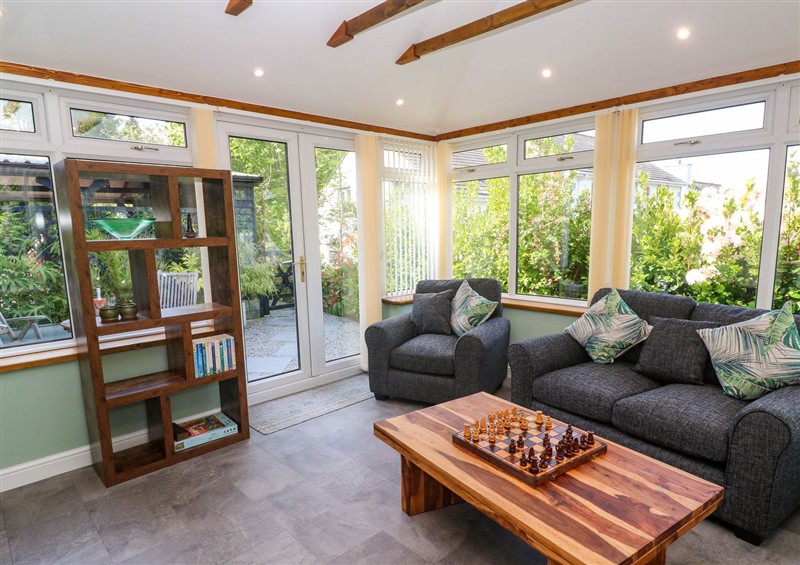 Relax in the living area at Little Acorns, Gweek