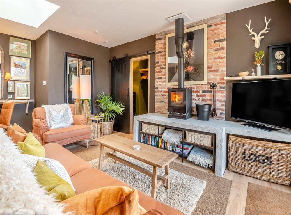 Living area at Little Barn in Great Cheverell, Wiltshire