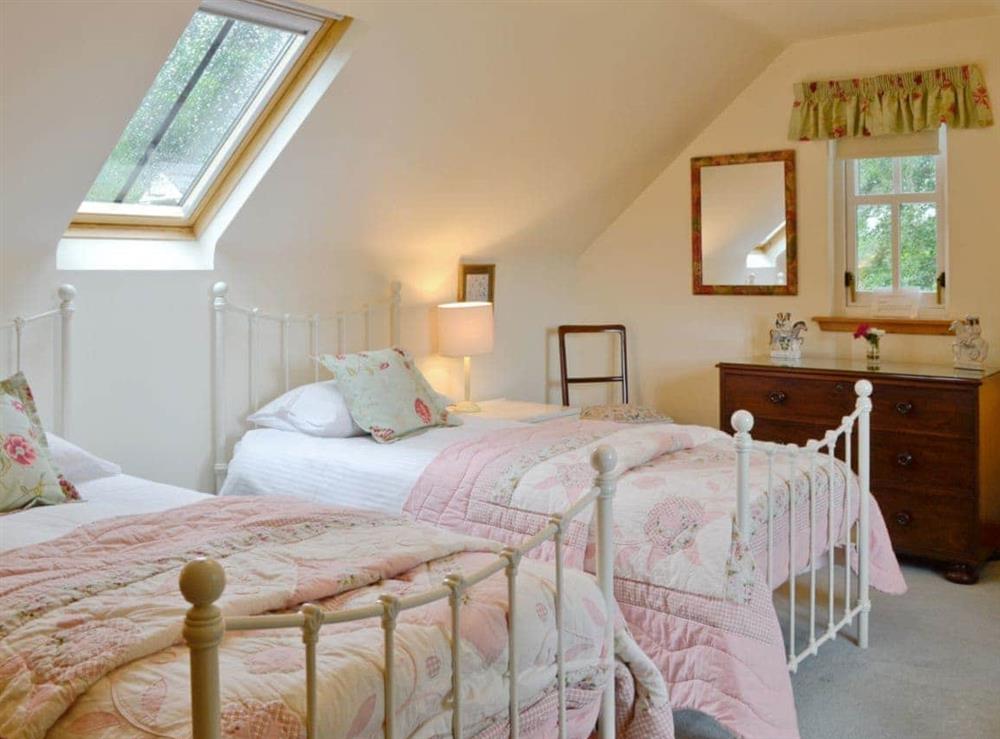 Attractive twin bedroom at Little Blackhall Lodge in near Banchory, Aberdeenshire