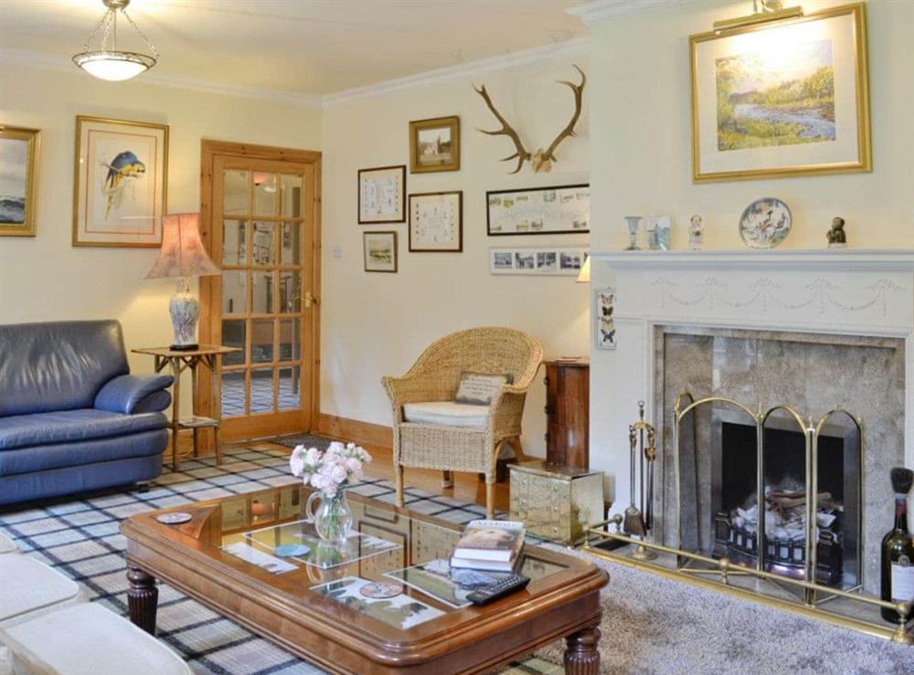 Characterful lounge at Little Blackhall Lodge in near Banchory, Aberdeenshire