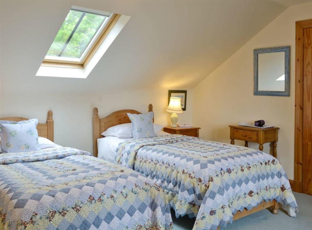 Comfortable twin bedroom at Little Blackhall Lodge in near Banchory, Aberdeenshire