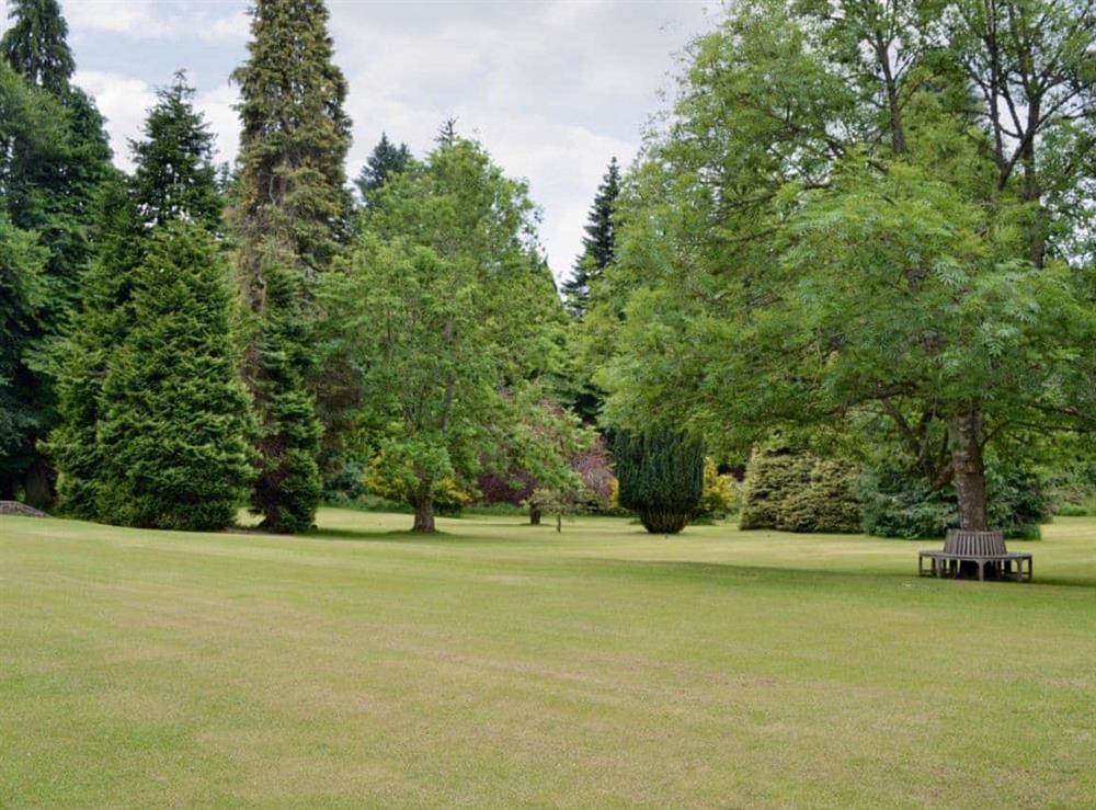 Extensive landscaped gardens at Little Blackhall Lodge in near Banchory, Aberdeenshire
