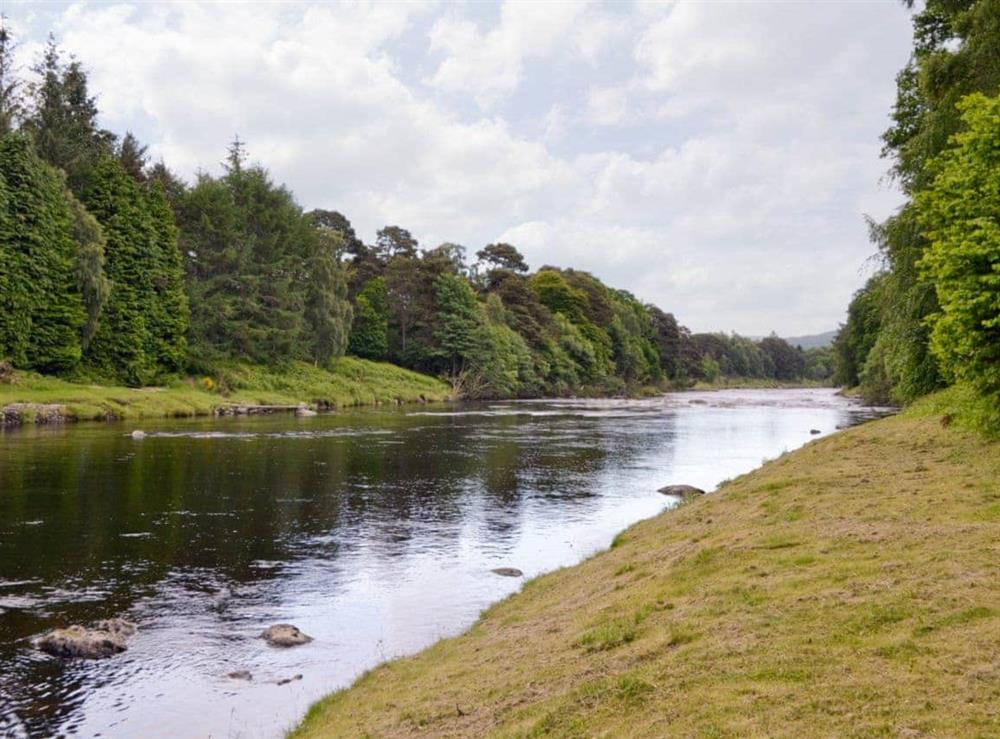 Lovely views along the River Dee at Little Blackhall Lodge in near Banchory, Aberdeenshire