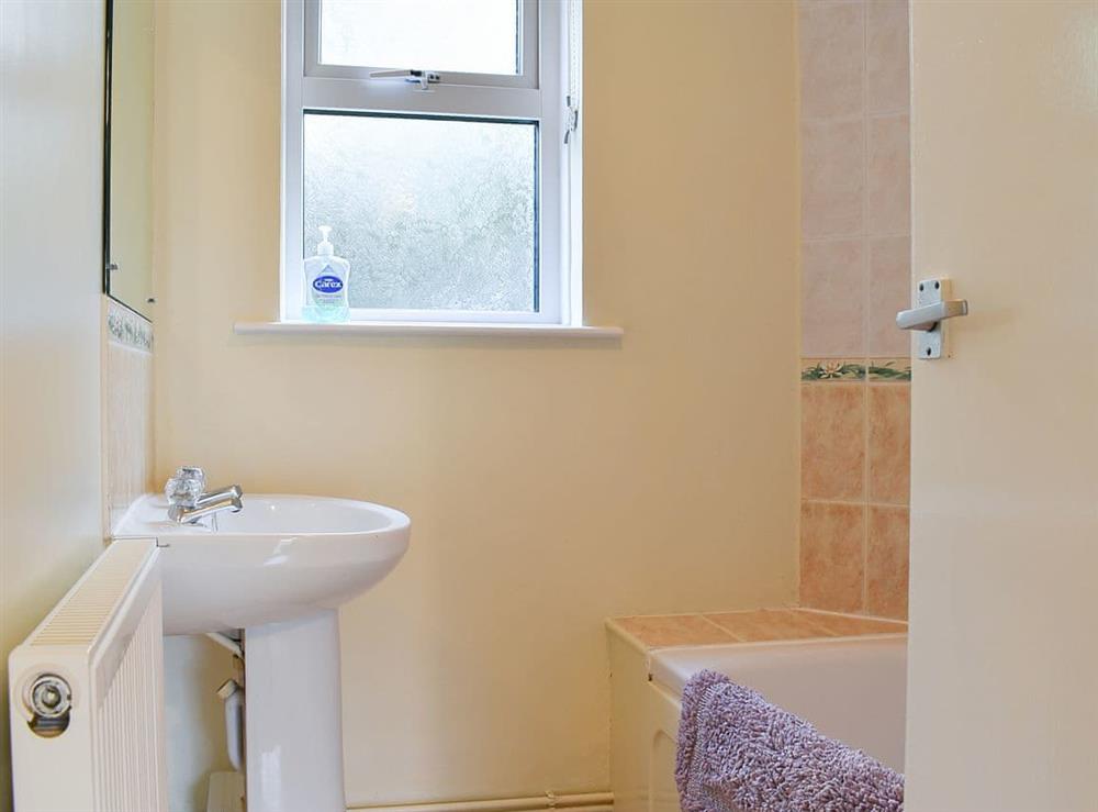 Bathroom at Little Blagdon Bungalow in North Tamerton, near Bude, Cornwall