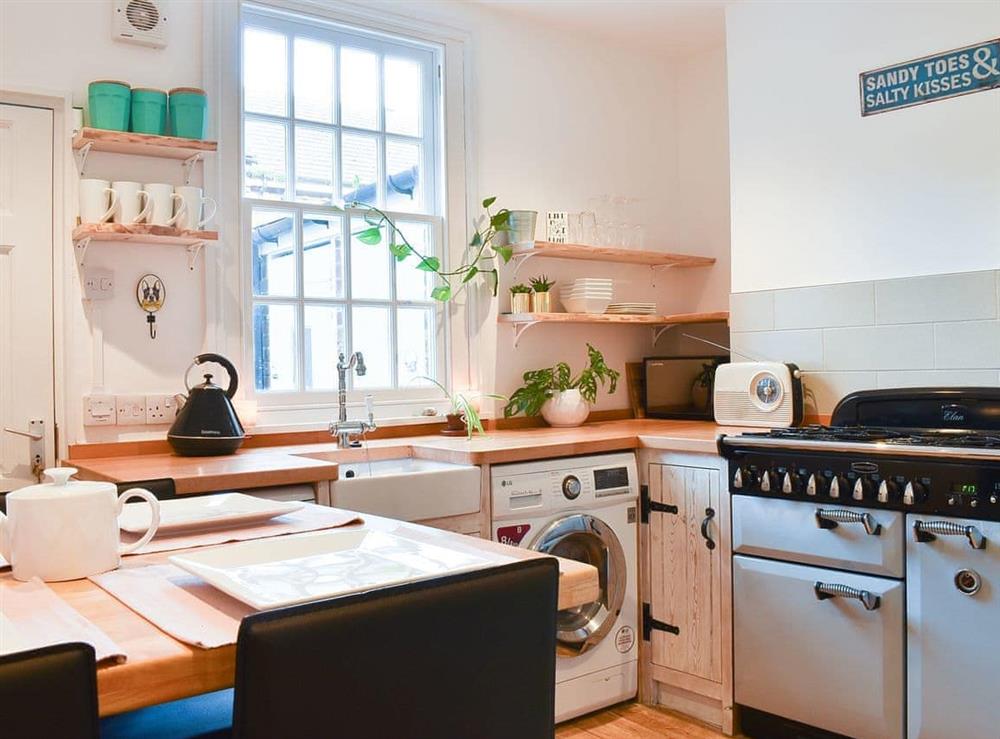 Kitchen/diner at Little Blue Seaside House in Scarborough, North Yorkshire
