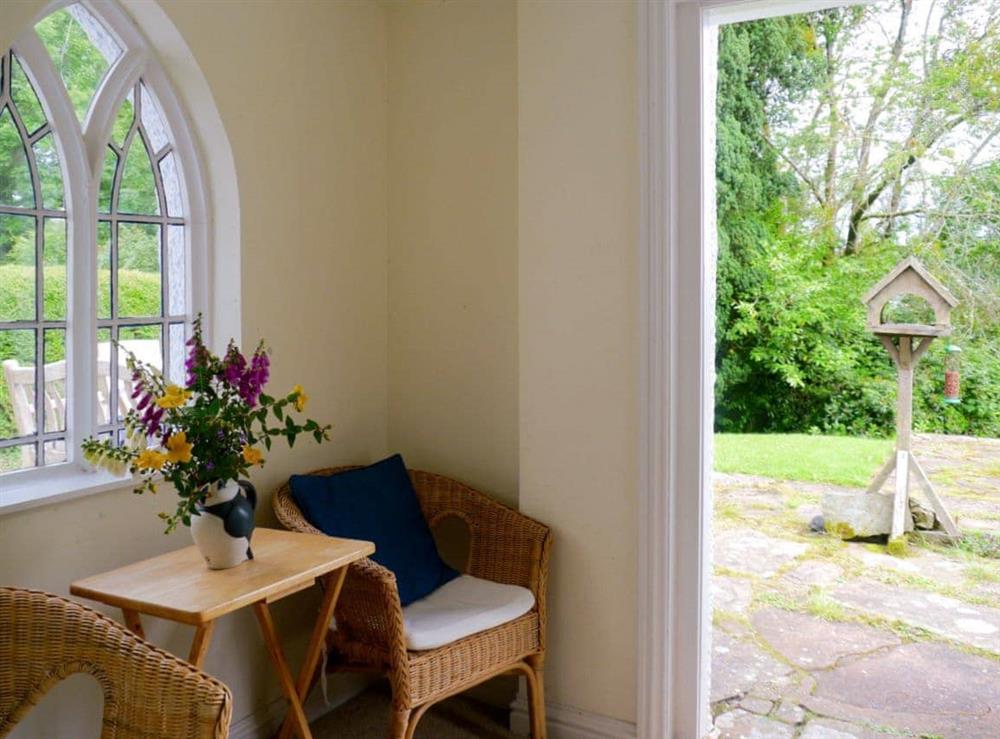 Gothic style sun room & porch at Little Boreland in Gatehouse of Fleet, Dumfries and Galloway