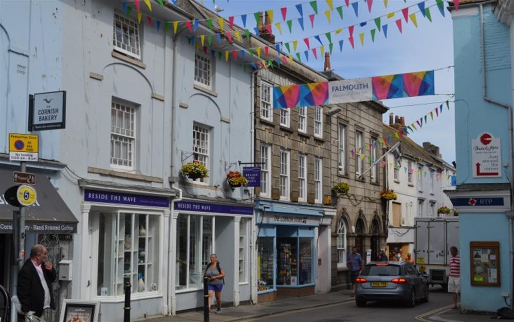 Try Falmouth for both high-street shops and a range of art galleries and gift shops. at Little Budock in Helford Passage