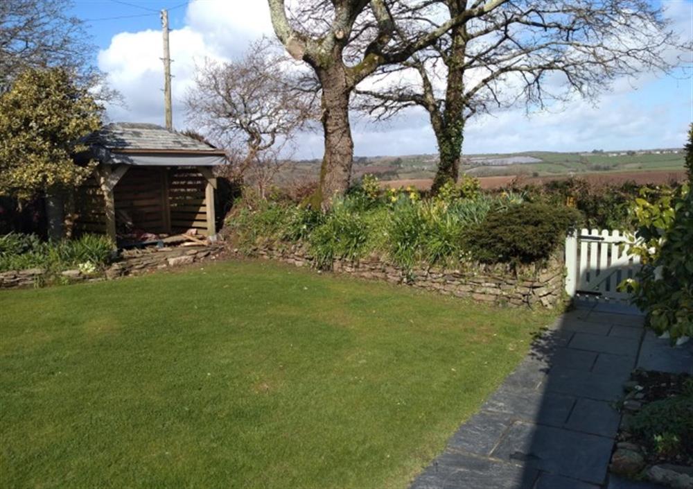 Your area of lawn with gorgeous countryside views beyond. at Little Budock in Helford Passage