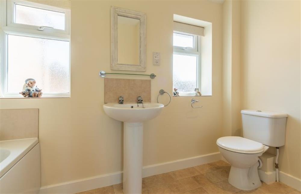First floor:  Bathroom with bath at Little Bunting, Heacham near Kings Lynn