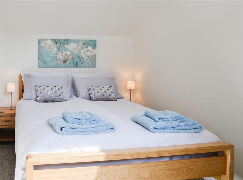 Warm and welcoming double bedroom at Little Cottage in Wigtown, Dumfries and Galloway, Wigtownshire