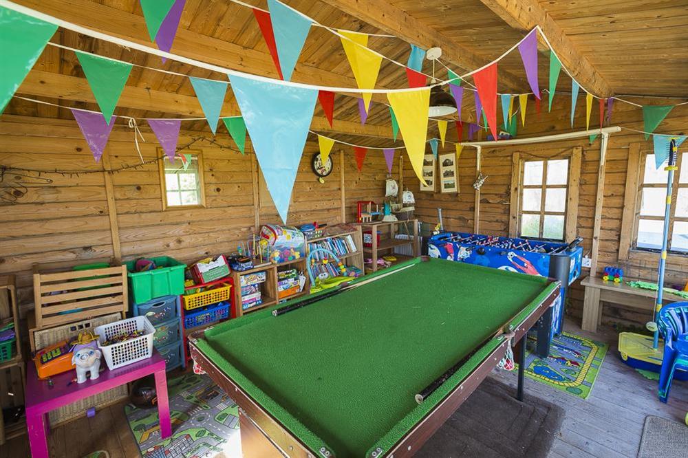 Play barn with indoor and outdoor children's activities at Little Cotton Farmhouse in Venn Lane, Nr Dartmouth