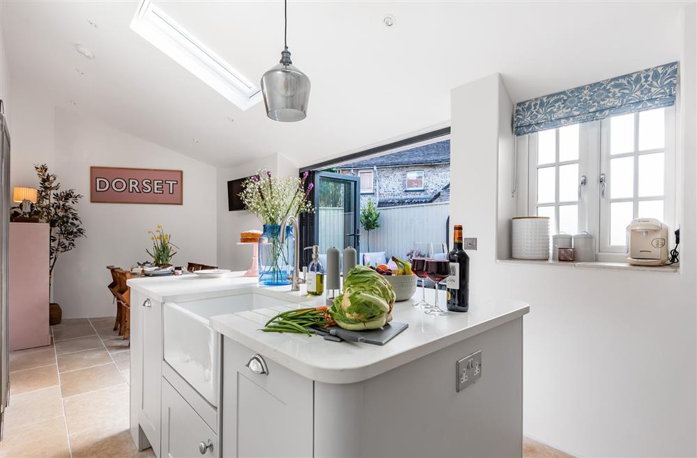 Little Dorset Cottage, Dorset: The bright and modern kitchen at Little Dorset Cottage, Blandford