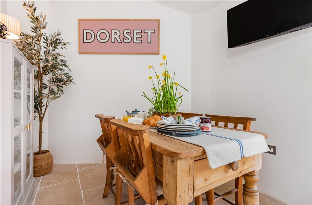 Little Dorset Cottage, Dorset: The light filled dining area perfect for intimate meals  at Little Dorset Cottage, Blandford