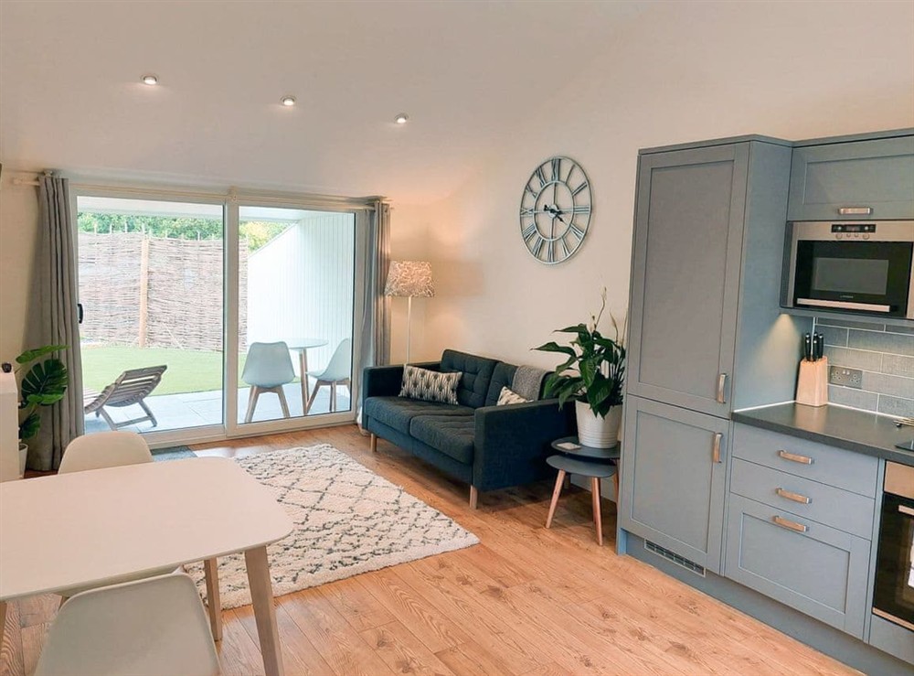 Open plan living space at Hazel, 