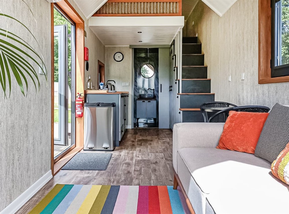 Open plan living space at Tiny House, 