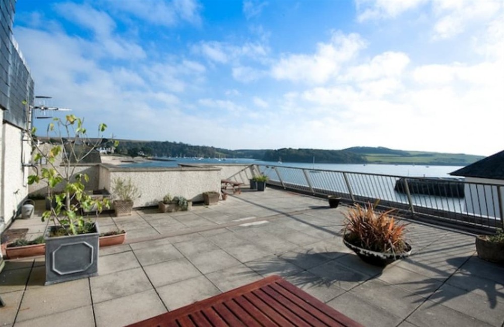 Decking at Little Egret in St Mawes, Cornwall