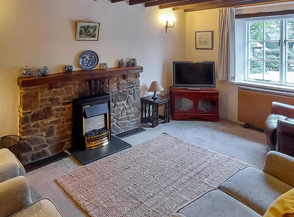 Living area at Little Forda in Chillaton, near Tavistock, Devon