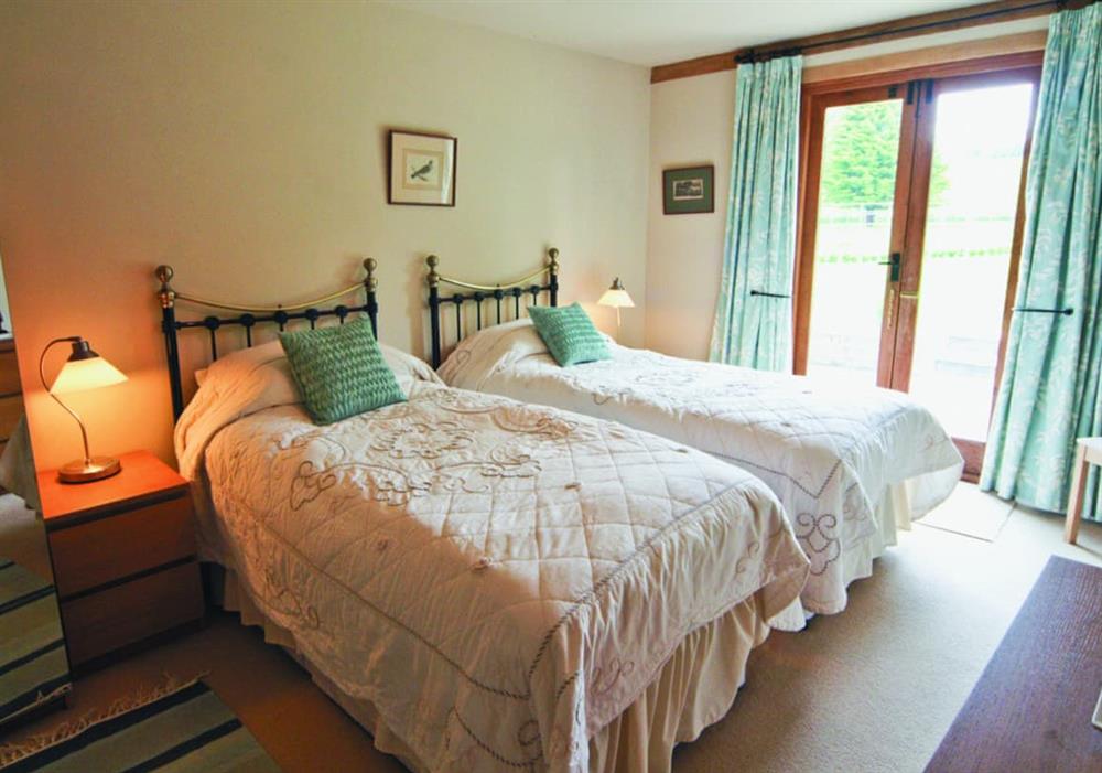 Twin bedroom at Little Gable in Little Hereford, near Ludlow, Shropshire
