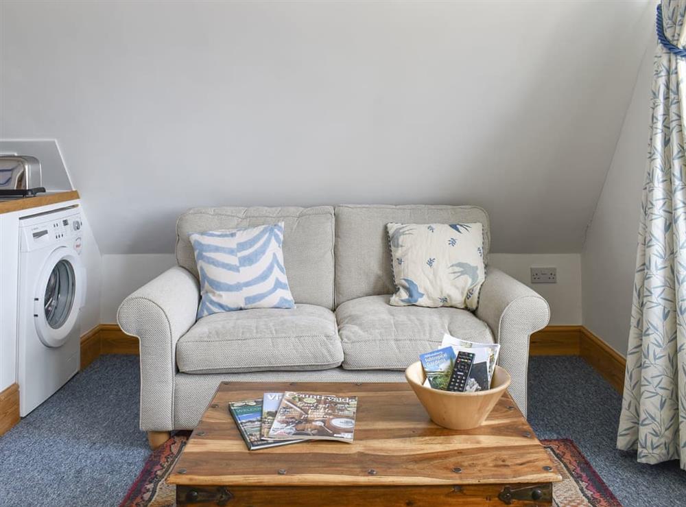 Comfortable seating within living area at Little Glebe in Folke, near Sherbourne, Dorset
