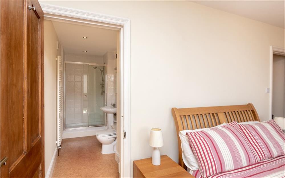Double bedroom 1 with en=suite at Little Goyle Cottage in Lyme Regis