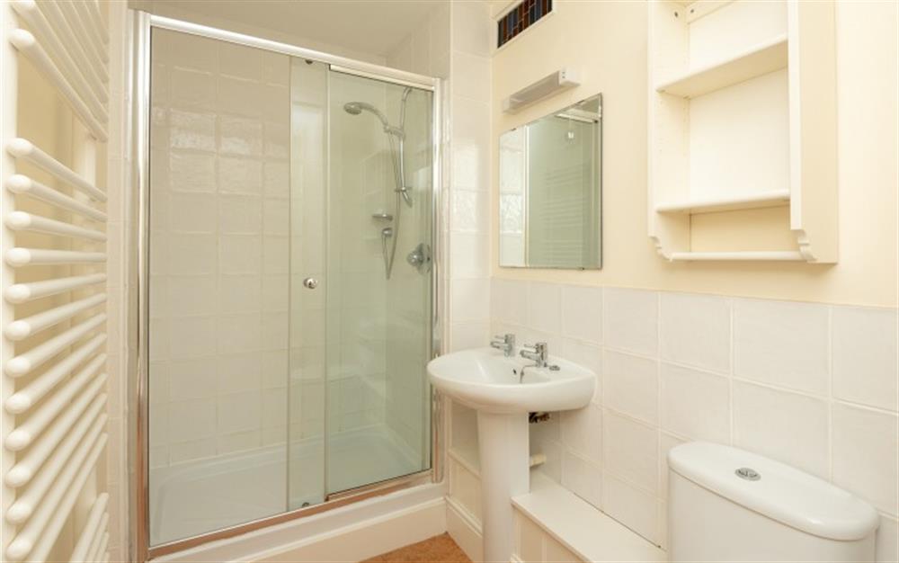 En-suite shower room at Little Goyle Cottage in Lyme Regis