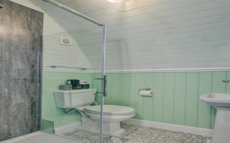 This is the bathroom at Little House in the Big Woods, Nr Watchet
