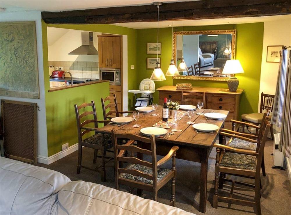 Dining area with convenient access to the kitchen at Little Knott in Blawith, near Coniston, Cumbria