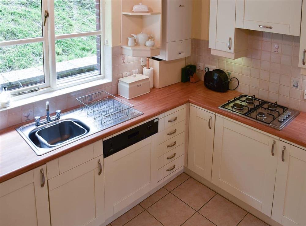 Delightful tile-floored kitchen at Little Larnick in Looe, Cornwall